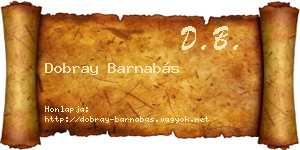 Dobray Barnabás névjegykártya