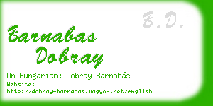 barnabas dobray business card